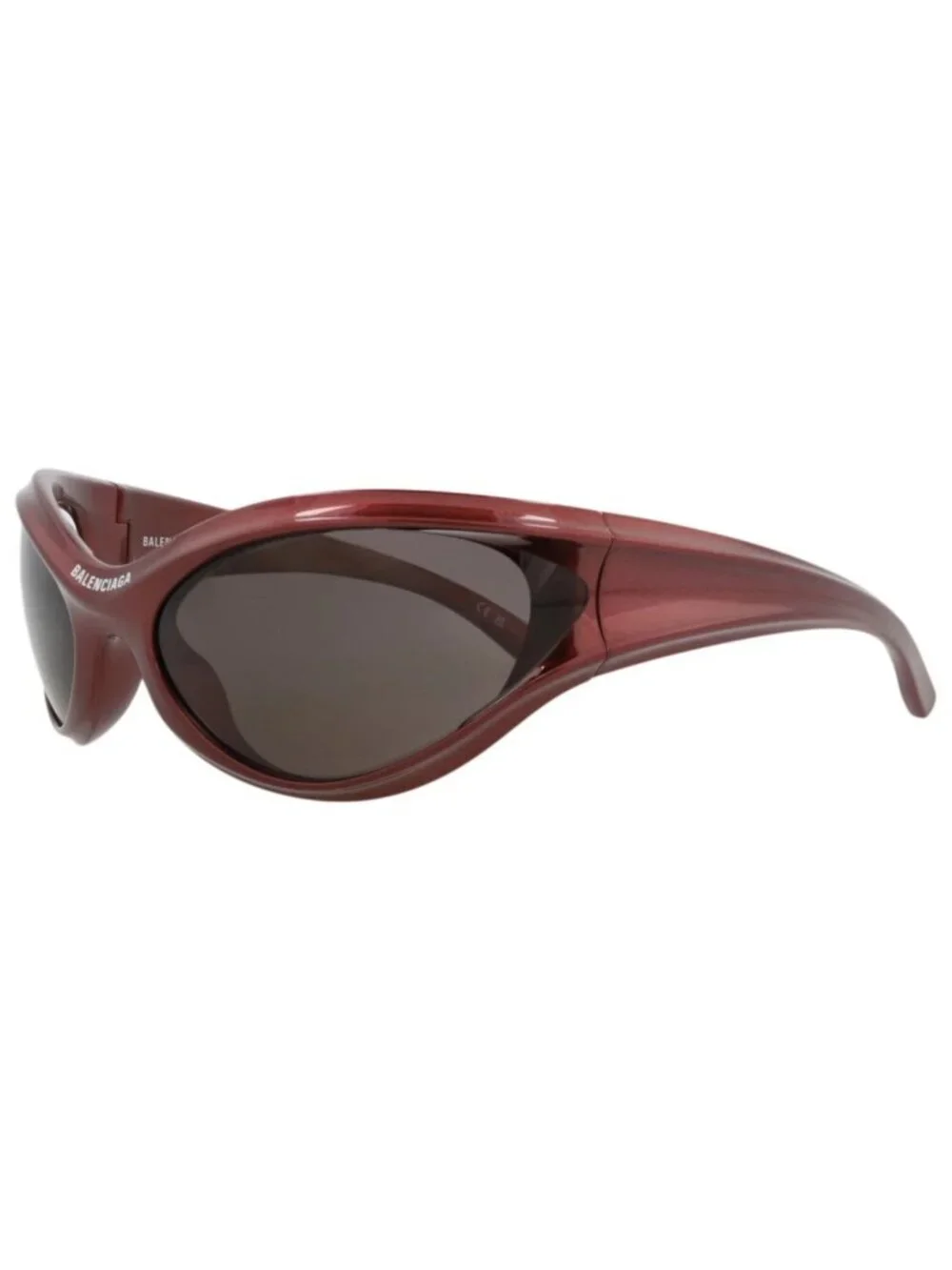 New Balenciaga Women's Sunglasses Shield Wrap Bio Injection Frame Unisex Grey